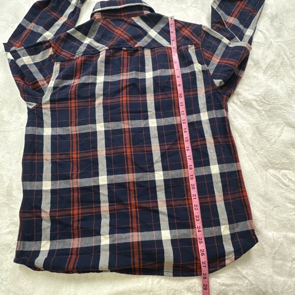 Alpine Design Mens Medium Heavyweight Flannel Shirt Red White Blue Plaid New - Picture 7 of 8